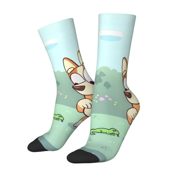 Netaao Bluey for Socks for Men and Women Non-Slip Middle Tube Socks Casual Crew Socks