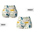 thumbnail image 5 of Fotbe Childish Dinosaur Seamless Shorts, Womens Workout Shorts High Waist Stretch Booty Short for Gym/Yoga/Running/Biking-X-Large, 5 of 9