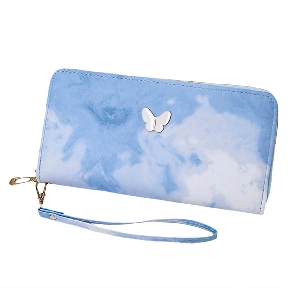 ELORIAH Wallet Women,Stylish and Durable Card Holder Wallet,Perfect On-The-Go Small Wallets Woman,Blue