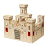 Melissa & Doug Deluxe Folding Medieval Wooden Castle - Hinged for Compact Storage