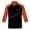 Orange, variant on Men's Black Front With Multicolours Sleeve PolyCotton Chef Coat Jacket Size (S-6XL)