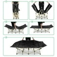 thumbnail image 3 of Potable Folding Camping Cot with Mattress Carry Bag Elastic Bed for Travel Home Lounging Office Rest, 3 of 9