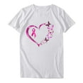thumbnail image 4 of Lolmot Pink Ribbon Shirts for Women Breast Cancer Awareness T-Shirt Blessed to be Called Breast Cancer Survivor Inspirational Letter Print Breast Cancer Short Sleeve Tee Tops, 4 of 4