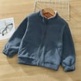 thumbnail image 4 of TAIAOJING Girls and Toddlers' Full-Zip Jacket Autumn Winter Boys Long Sleeve Solid Colour Zipper Casual Kids Windbreaker Outerwear Coat 2-3 Years, 4 of 4