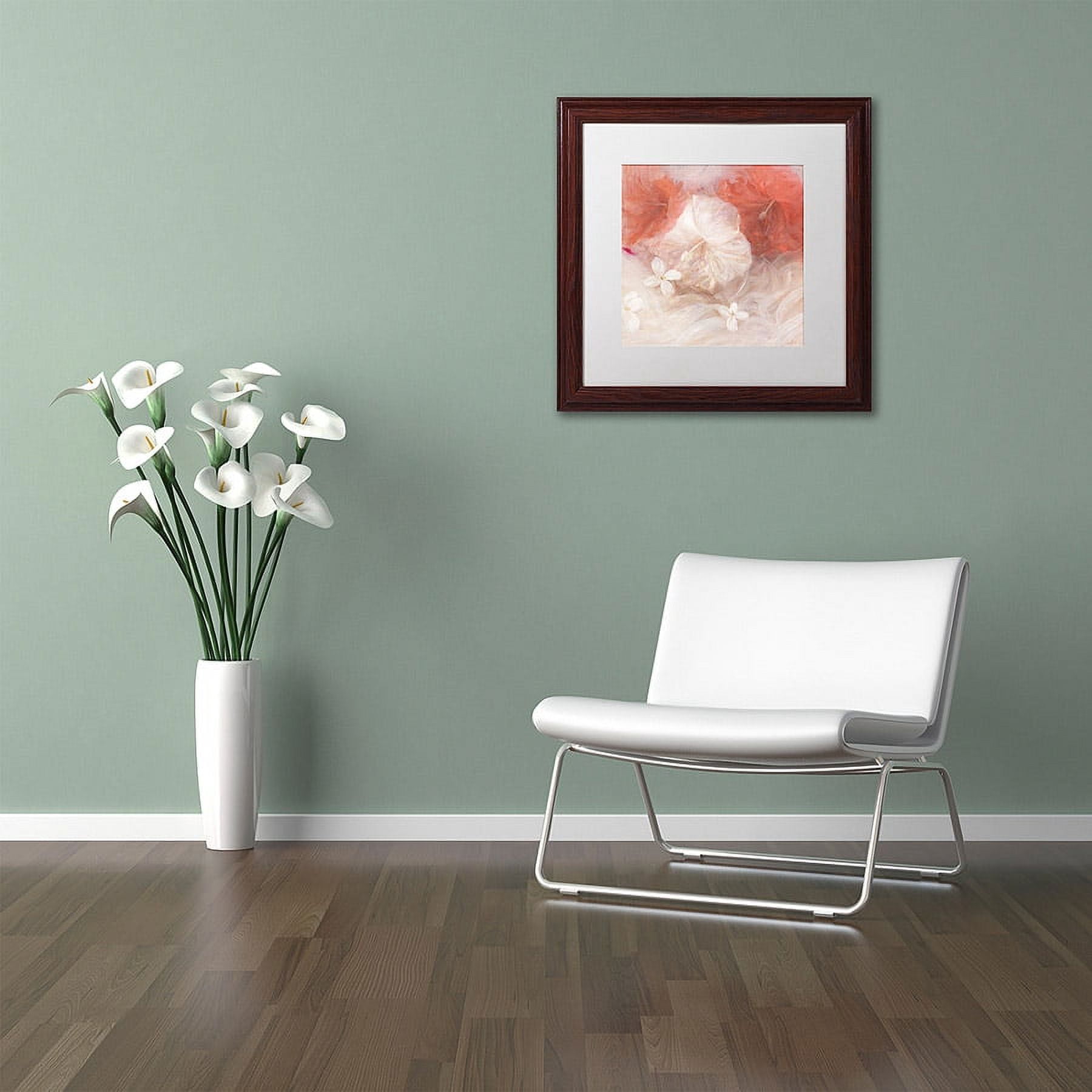 Li Bo 'Hibiscus IV' Matted Framed Art