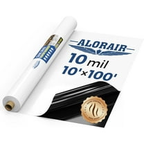 ALORAIR Crawl Space Vapor Barrier - 10 Mil Film, 10'x100' Thick Plastic Sheeting Drop Cloth Vapor Barrier Covering for Crawlspace