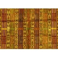 thumbnail image 1 of Ahgly Company Indoor Rectangle Abstract Yellow Modern Area Rugs, 5' x 7', 1 of 4