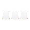 thumbnail image 1 of Pantallas de lámpara de mesa de tela suave, alta transparencia, fácil montaje, que mejoran la comodidad, paquete de 3 pantallas pequeñas E14, 1 of 8