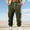Army Green, variant on LMOIPLI Men's Fleece Sweatpants Casual Loose Fit Cargo Pants Elastic Waist Lounge Pants Tapered Joggers with Pockets Khaki XL