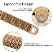 Boar Bristles Round Hair Brush, Nano Thermal Ceramic & Ionic Tech & Anti-Static, Roller Hairbrush for Blow Drying, Curling, Straightening, Add Volume & Shine
