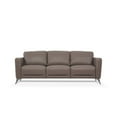 thumbnail image 2 of Contemporary Design Living Room Furniture 2pc Sofa Set Taupe Leather Padded Arms Sofa Love Seat, 2 of 3