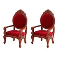 thumbnail image 3 of Miangastore Accessoires pour Mini Maison Mini Chaise Jouet Bois Rouge 2 Pcs 3.3X2.2X1.9In, 3 of 9