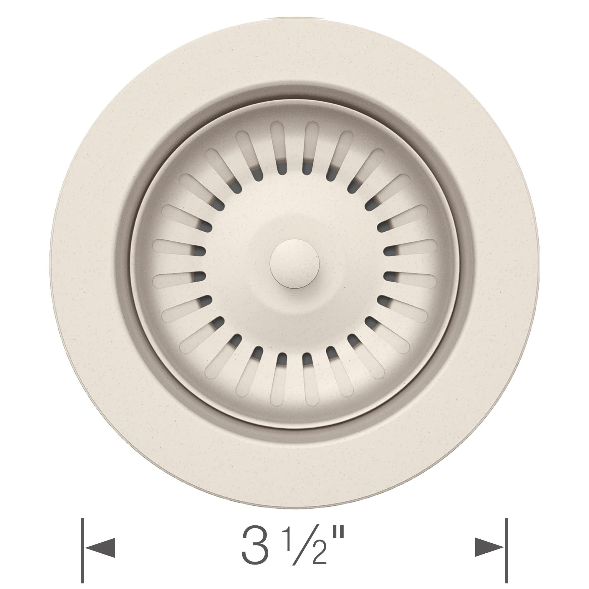 Color-Coordinated Metal Waste Flange - Soft White