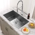 thumbnail image 2 of Undermount Sink， Single Bowl Kitchen Sink Undermount Stainless Steel Kitchen Sink  Bar or Prep Kitchen Sink, 2 of 6