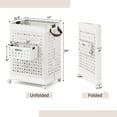 thumbnail image 3 of Costway Collapsible Laundry Basket Movable Laundry Cart with Side Basket, Lockable Wheels, 3 of 10