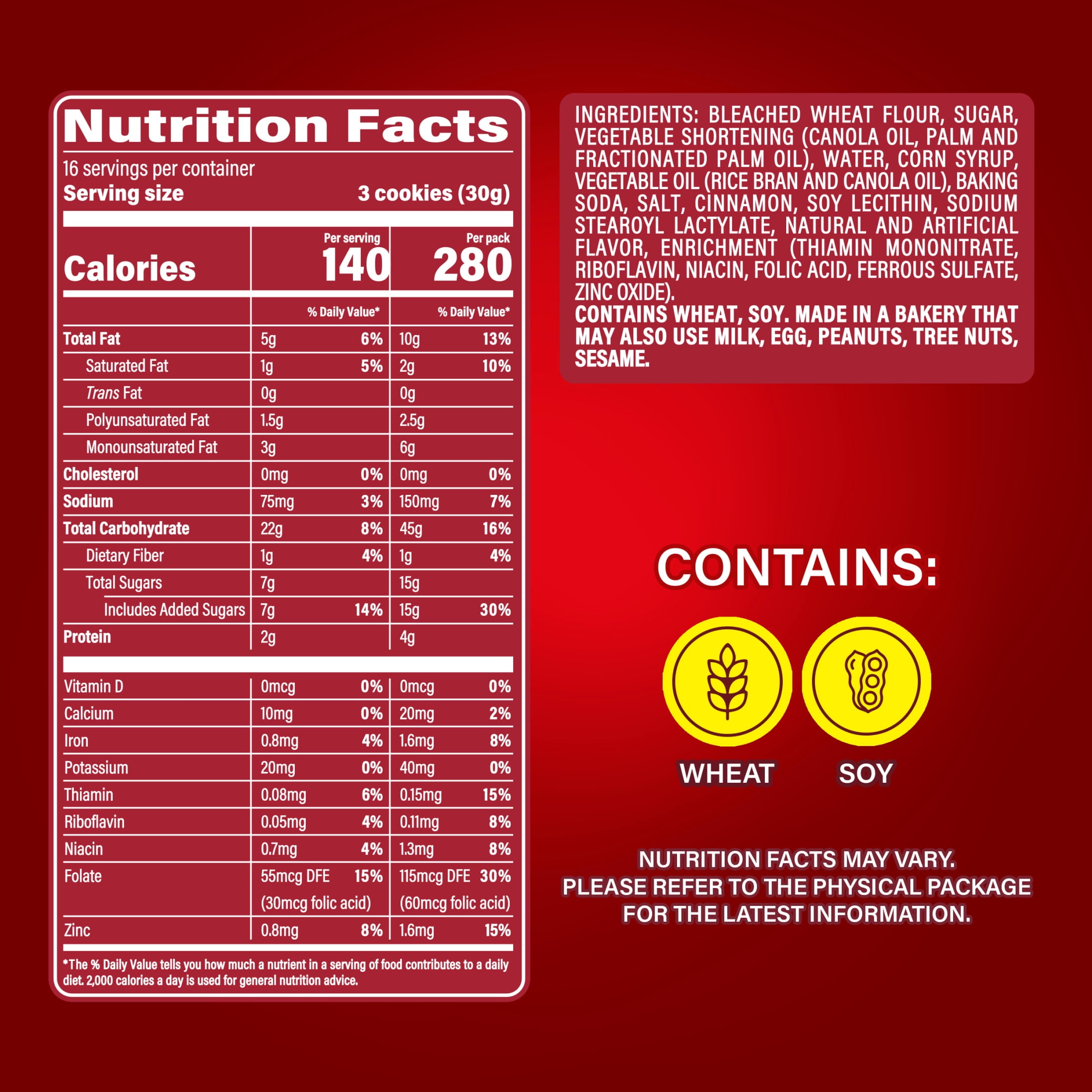 Marinela Cinnas Cinnamon Cookies, 8 packs, Cookies, 16.96 oz Multipack