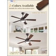 thumbnail image 6 of Zardon 48" Ceiling Fans with Light and Remote Control , Modern Low Profile Ceiling Fans with Reversible 6 Speeds for Intdoor , Outdoor , Bronze, 6 of 8