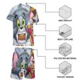 thumbnail image 4 of Tom And Jerry Boys Girls Short Sleeve Mesh T-Shirt And Shorts Outfit Set Summer Clothes Set for Kids, 4 of 8
