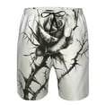 thumbnail image 3 of Logiee Black And White Rose Print Mens Swim Trunks Quick Dry Board Shorts,Breathable Hawaii Beach Shorts Swimwear Bathing Suits-X-Large, 3 of 6