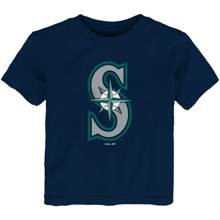 Seattle Mariners Toddler Team Primary Logo T-Shirt - Navy