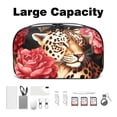 thumbnail image 3 of Rose Leopard Waterproof Oxford Fabric Storage Pouch for Electronic Devices - Cord Organizer, Hard Drive Bags, Canvas Storage Box Small, Charger Cord Organizer - 5.9x9.44x3.14 in, 3 of 6