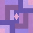 thumbnail image 1 of Ahgly Company Machine Washable Indoor Square Transitional Heliotrope Purple Area Rugs, 8' Square, 1 of 7