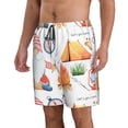 thumbnail image 3 of KLL Gnome Camping Men's Casual Summer Beach Shorts Hawaiian Shorts with Pockets-3X-Large, 3 of 6