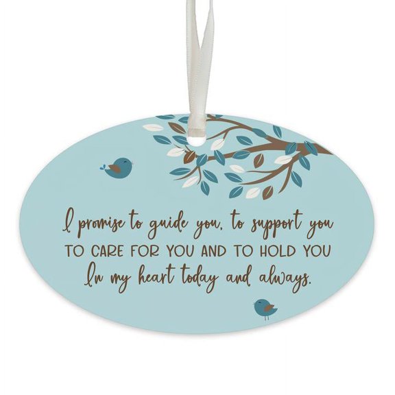 Child Baptism Hanging Ornament Verse Gift for Godson