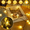 thumbnail image 5 of Solar Star Twinkle String Lights,8 Modes Solar Powered Fairy Light Waterproof Lights for Indoor Outdoor Wedding Christmas Party Decoration(Warm White-16.4ft-20led), 5 of 7