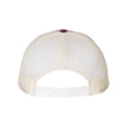 thumbnail image 3 of Richardson - Low Pro Trucker Cap - 115 - Heather Grey/ Birch/ Cardinal - Size: M/L, 3 of 5