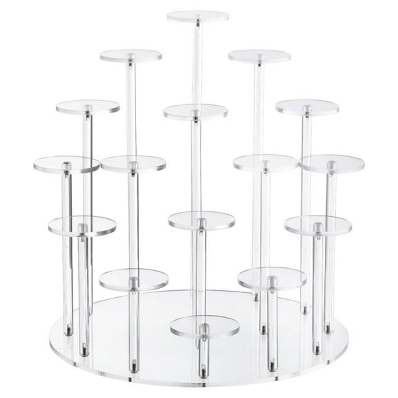 Uxcell Acrylic Cupcake Stand for 16 Cupcakes, Dessert Stand Pastry Serving Platter for Wedding Birthday Tea Party