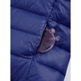 thumbnail image 5 of JanJean Boys Girls Warm Winter Coat Kids Packable Down Water-Resistant Packable Hooded Puffer Jacket Dark Navy 150, 5 of 6