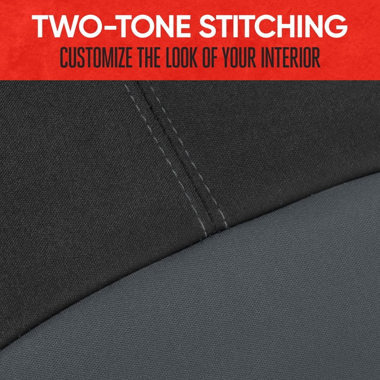 Motor Trend Waterproof Front Car Seat Covers, Gray photo 8