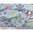 thumbnail image 3 of Soimoi Poly Georgette Fabric Spruce & Chestnut Leaves Fabric Prints By Yard 52 Inch Wide, 3 of 3