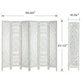 Fionafurn 6 Panel Room Divider Screen, Carved Wooden Folding Room