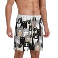 thumbnail image 2 of Naloa Colors Cats Men's Short Pajama Pants, Lounge Comfort Shorts with Elasticized Waistband and Side Pockets - 4X-Large, 2 of 9