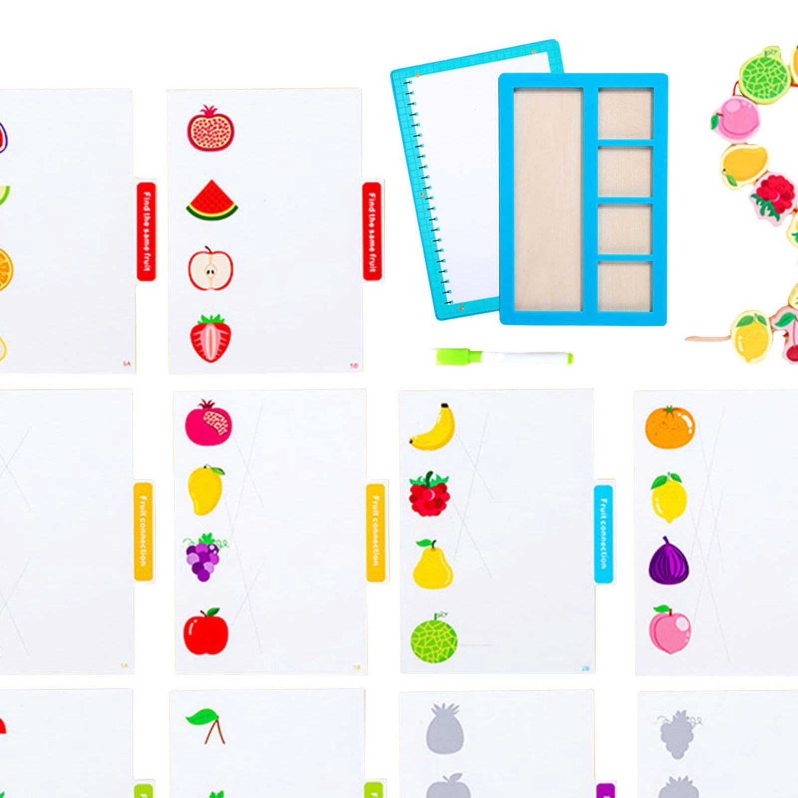 LeeQinersw Functional Matching Game Drawing Board Memory Game for Gift Interaction Activity fruit