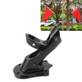 thumbnail image 1 of Flag Pole Bracket, Stable Adjustable Flag Pole Bracket, Aluminum Alloy, Rustproof Holder Bracket, 45 Degree, 3 Holes with Thickened Base, for Wall or Column, 1 of 7