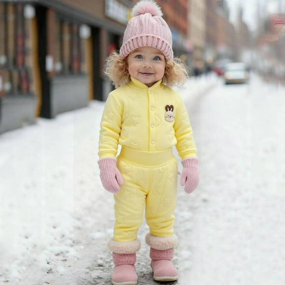Cowsor Newborn Baby Outfit Coat Winter Infant Toddler Clothing 2PC Set