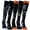 6 Pairs Skull Pattern, variant on Elastic Socks Compression Socks Calf Socks Sports Socks Men and Women Sport Running Compression Socks