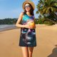 thumbnail image 3 of Easygdp Modern Abstract Colorful Skull B para Vestido Transpirable de Mujer, Vestido Suelto de Manga Corta con Pliegues y Bolsillos para el Verano, 3 of 7