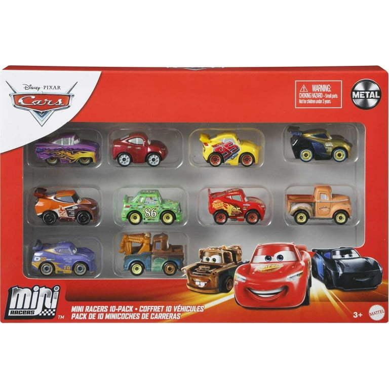 Disney Pixar Cars Mini Racers Derby Racers Series 10-Pack, Collectible  Compact Movie Vehicles