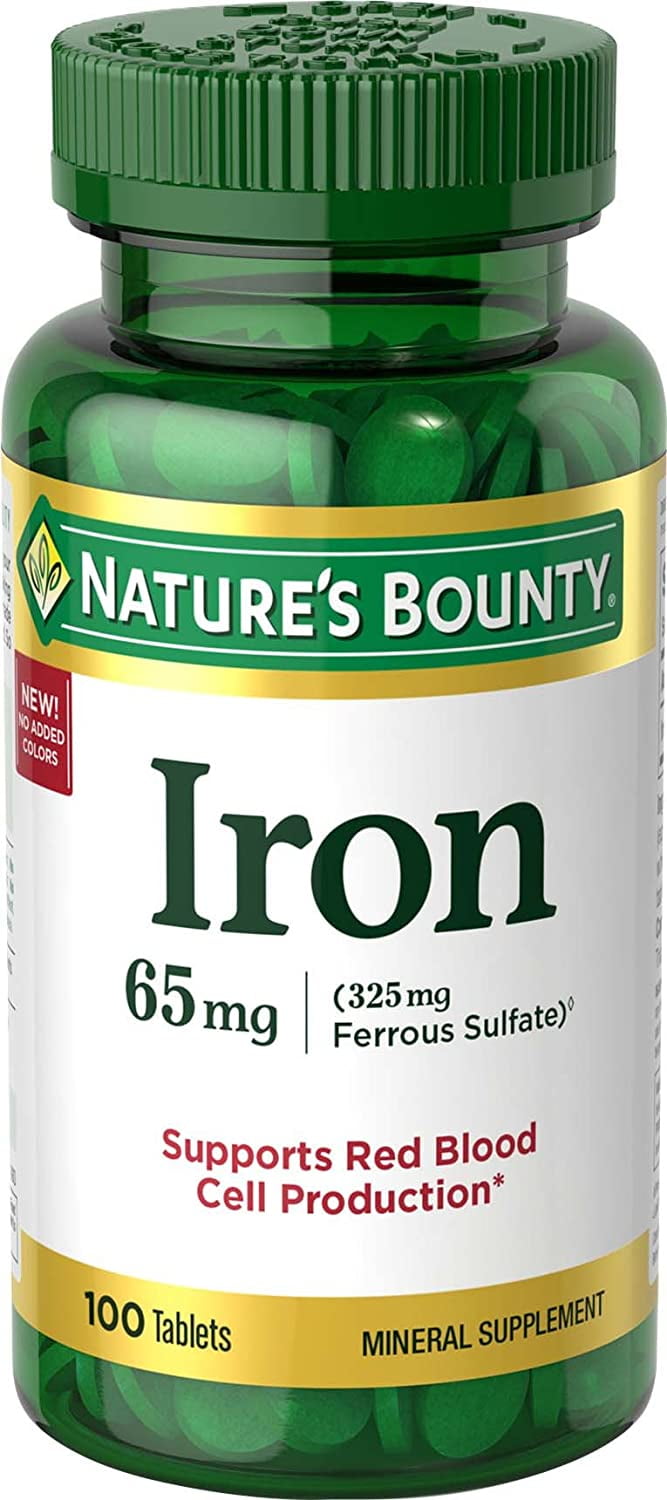 Nature's Bounty Iron, Enhance Your Health Daily, No Artificial Flavor