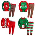 thumbnail image 4 of Pijamas para bebés y niñas, trajes de Navidad, 100% algodón, camiseta, pantalones, ropa de dormir, camisón, Tops X'mas, 4 of 4