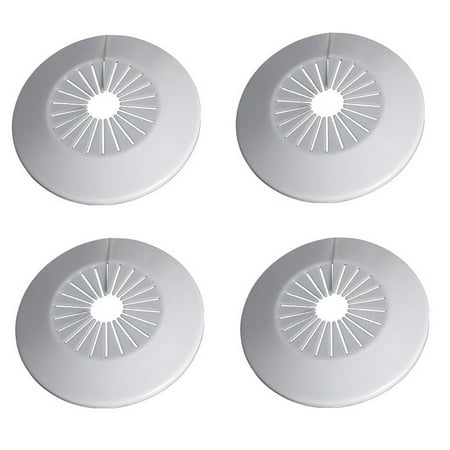 

Muka Wall Flange Easy Installation 4Pcs Plastic Radiator Escutcheon Water Pipe Drain Line Cover Collar Wall Pipe Cover Decoration-White-1.65