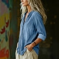 thumbnail image 5 of Luvrsol Womens Button Up Denim Shirts Long‑Sleeve Jean Blouse Casual Loose Top Coat Jacket S-2XL, 5 of 8