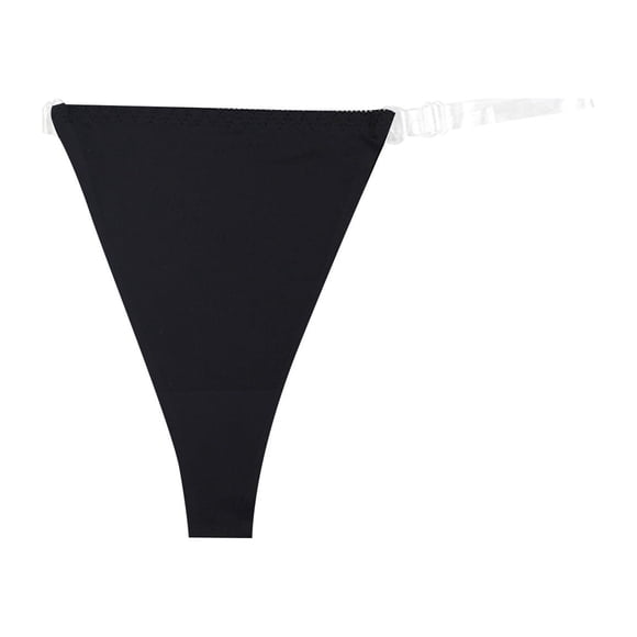 Women Underwear Ice Silk Seamless Transparent Thin Belt Underwear Low Waist Breathable Comfortable Underwear for Daily Wear