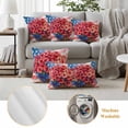 thumbnail image 6 of 4th of July Flower Outdoor Waterproof Pillow Covers, Poppy Patriotic Red Blue USA Flag Decorative Square Throw Pillowcase Sofa Cushion Sham for Patio/Couch/Chair, 16"x16" 2 Pack, 6 of 8