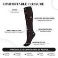 thumbnail image 3 of Lsque Cardiogram and Heart Pattern Sport Compression Socks for Men & Women 15-20 mmHg Knee High Nurse Pregnant Running Medical and Travel Athletic, 3 of 6