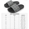 thumbnail image 2 of GZHJMY Stylish Slides for Women Men, Grey Plaid Soft Flexible Slip-on Sandals Slippers, 2 of 7